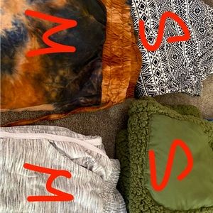 Four sweatpants . Silky and smooth but green pants. All in well condition. 2S 2M